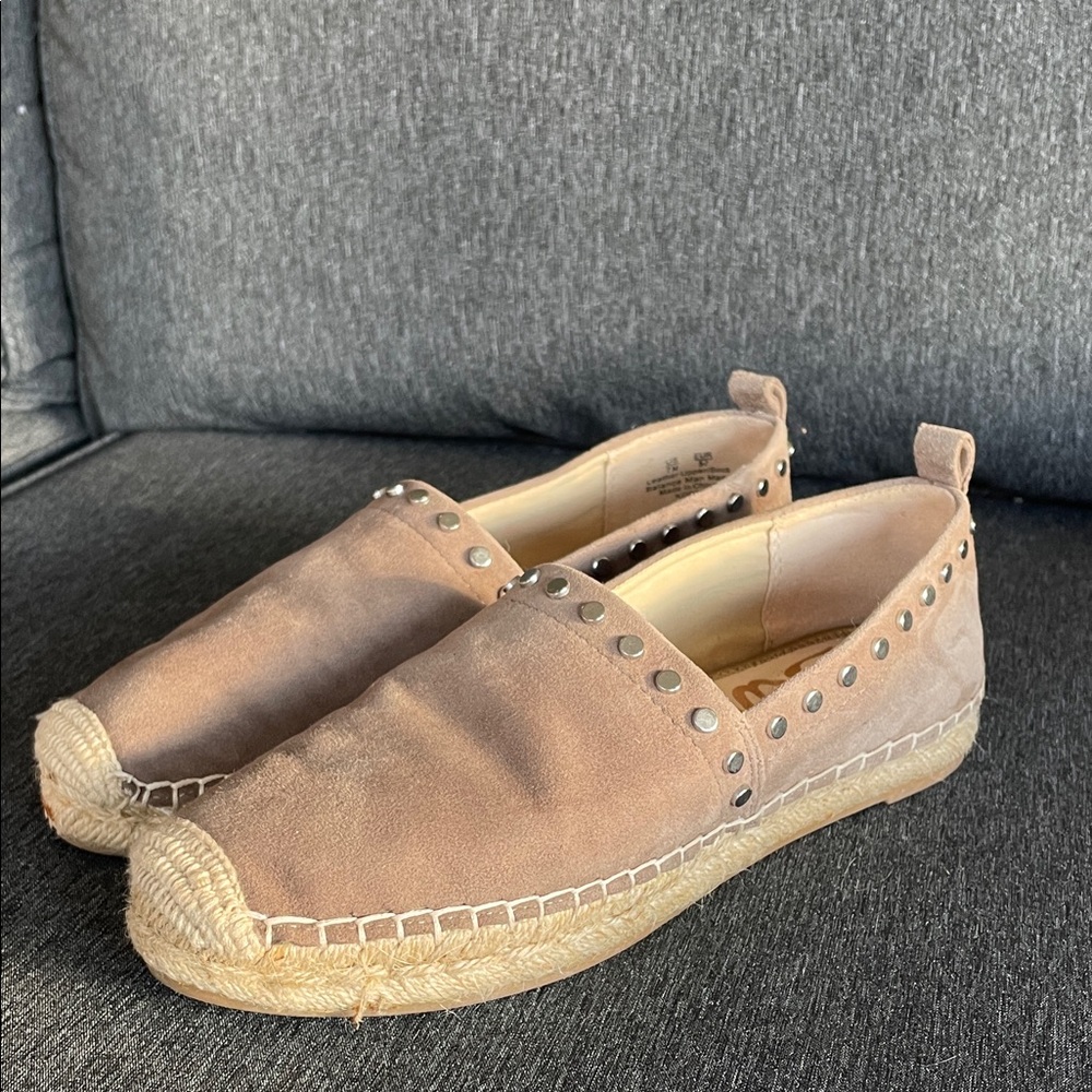 Sam Edelman Koda espadrilles US 7 tan taupe suede studded